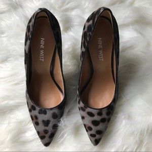 Nine West NW Jackpot Real Cow Fur Heels